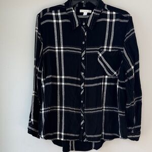 Westport 1962 Black and White Flannel Plaid Checkered Shirt